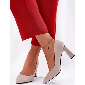 Dámské lodičky Elegantní Lodičky Na Klínovém Podpatku Vinceza 62221 Šedé 39