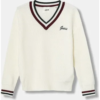 Dětská móda Dětský svetr s příměsí vlny Guess J5BR23.Z1152.9BYA béžová 01X, vel. 125-135