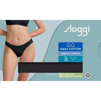 Dámská móda sloggi GO Daily Cotton Mini 3P - BLACK - SLOGGI BLACK - SLOGGI XXL