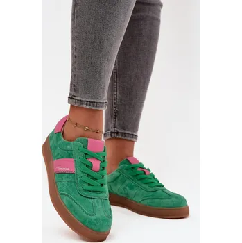 Dámské tenisky Semišové dámské tenisky Vinceza 79576 zelené 37