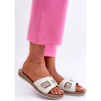 Dámské žabky Pohodlné Lesklé Dámské Žabky Inblu BA000050 Bílé 36