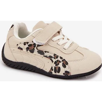 Sada pánského spodního prádla Dětské sportovní boty na suchý zip béžové s leopardem Perrin 33