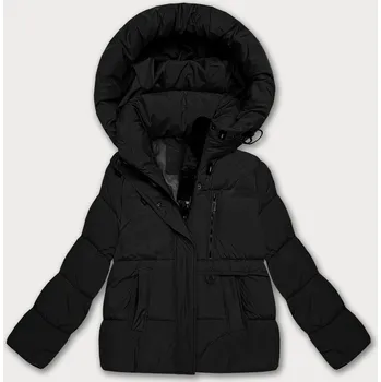 Černá volná péřová dámská bunda s kapucí S'West (B8529-1) odstíny černé M (38)