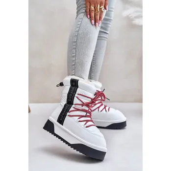 Dívčí sněhule Dámské sněhule na tlusté podrážce veganské D.Franklin DFSH371007 bílé 41