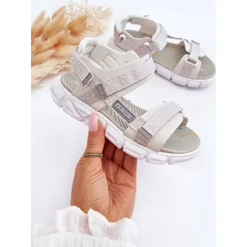 Sada pánského spodního prádla Dětské Sandály Na Zip Big Star LL374201 Bílo-Stříbrné 32