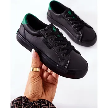 Sada pánského spodního prádla Dětské Kožené Tenisky BIG STAR DD374147 Černé 32