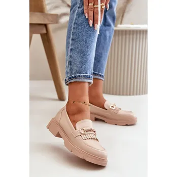 Dámské mokasíny Dámské Mokasíny S Dekorací Eko Kůže Béžové Tialorae 40