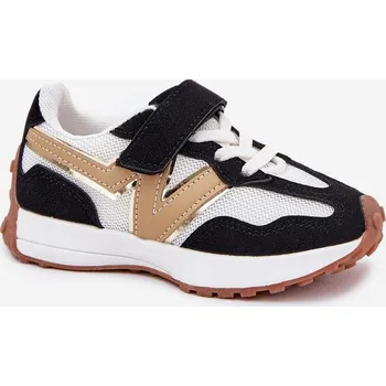 Sada pánského spodního prádla Dětské tenisky na suchý zip bílou-černé Tezzu 25