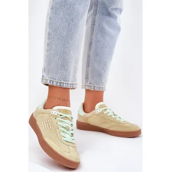 Dámská obuv Semišové Sportovní Boty Tenisky Dámské D.Franklin Limetkové DFSH387005 37