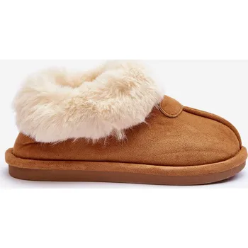 Dámské polobotky Boto Papuče s Kožešinou Hnědé Lanoze 36 Hnědá