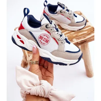 Sada pánského spodního prádla Dětská sportovní obuv Memory Foam System Big Star JJ374269 Bíle 35