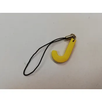 Přívěsek Fimo přívěsek na mobil - písmeno "J" žlutý