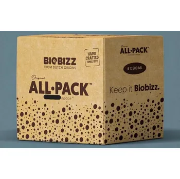 Hnojivo BioBizz All-Pack Indoor 500ml, celkový objem 3L