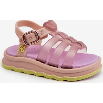 Dívčí tričko Vonné dětské sandálky na suchý zip ZAXY NN385020 fialové 19/20