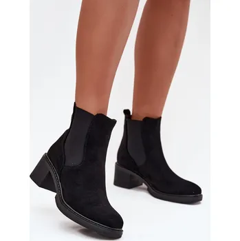 Dámská zimní obuv Dámské kotníkové boty na platformě černé Luvina 38