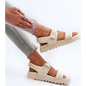 Dámské sandále Dámské sandály na platformě Big Star NN274751 béžové 40