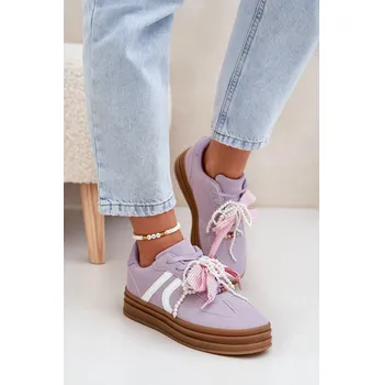 Dámská obuv Dámské Tenisky Na Platformě S Ozdobami Fialové Vinness 39