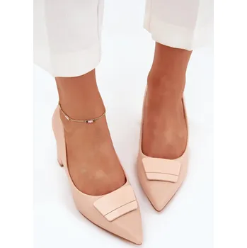 Dámské lodičky Lodičky na podpatku s ozdobou béžové Celira 37