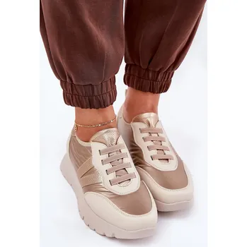 Dámské tenisky Dámské Sportovní Boty Na Platformě Vinceza 58510 Zlaté 38