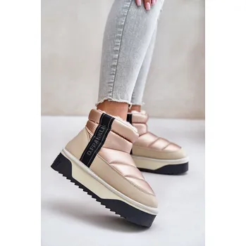 Dívčí sněhule Nízké Sněhule Na Silné Podešvi D.Franklin Béžové DFSH371010 40