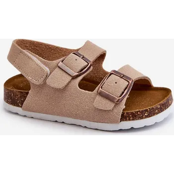 Sada pánského spodního prádla Dětské sandálky na korkové platformě se suchým zipem béžové Rorria 19