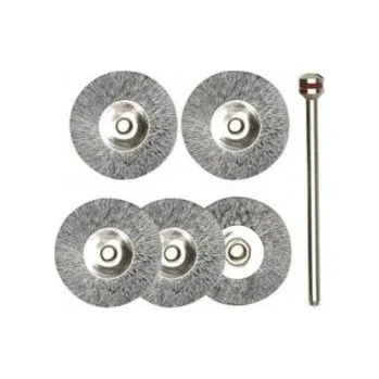 Brusný kotouč mini drátěný kartáček se stopkou pro kolíkovou brusku vrtačku pr. 22mm