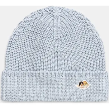 Čepice Čepice s příměsí vlny Fiorucci Angel Patch W02FPAHA216KN03BL02 modrá 50X, vel. ONE SIZE