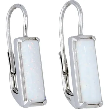 Náušnice Goldstore Stříbrné náušnice opál obdélníkový Varianta: stříbrné náušnice opál