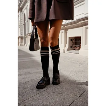 Pánské ponožky Pruhované dámské podkolenky s proužky 1610.001 ECRU 37-41