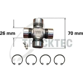 Hřídel nápravy Kloub, kloubový hřídel TRUCKTEC AUTOMOTIVE 02.34.011