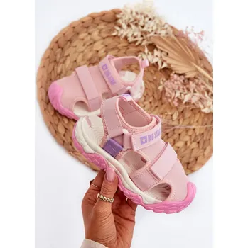 Sada pánského spodního prádla Dětské sandály na suchý zip Big Star NN374238 Růžové 32