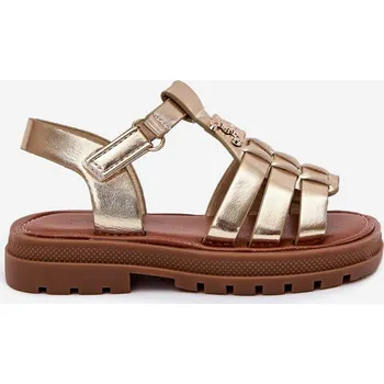 Dámské sandále Dívčí sandály s dekorativním detailem zlaté Serina 34