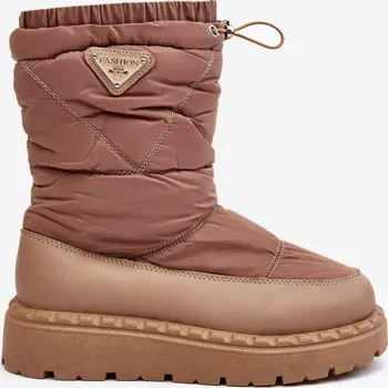 Dívčí sněhule Dámské sněhule na tlusté podešvi tmavě béžové Lureta 36