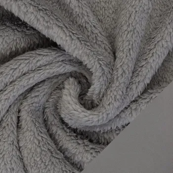 Fleece oboustranný Světle šedá (E) (Huňatý fleece oboutsranný)