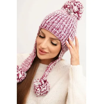 Čepice Dámská čepice ušanka Emma K343 fialová UNI