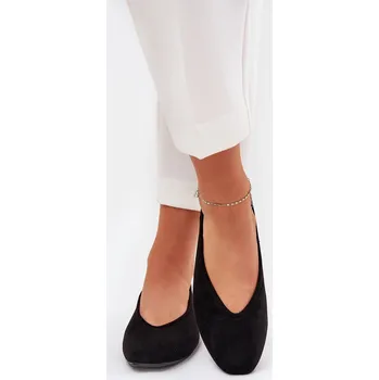 Dámské baleríny Klasické Baletky Z Eko Zamše Černé Osallin 36