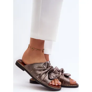 Dámské sandále Dámské sandály na ploché podrážce měděné Nelvira 37