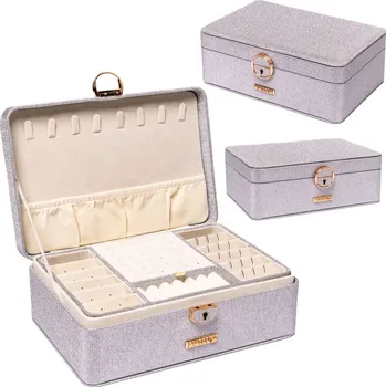 Šperkovnice Peterson Elegantní krabička se západkou a klíčem Barva: Stříbrná