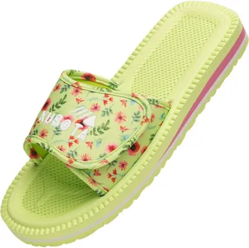 Dámské žabky Kubota klopy na suchý zip vícebarevné květinově zelené K25SS-100-001-18-1 40