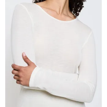 Dámské pyžamo Beauty Layers LSL Top Wool - WHITE - TRIUMPH WHITE - TRIUMPH XL