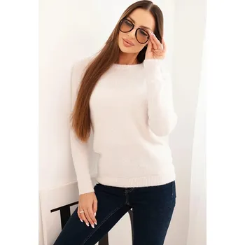 Dámský svetr Svetr dámský z baby alpaky s dlouhým rukávem béžový UNI