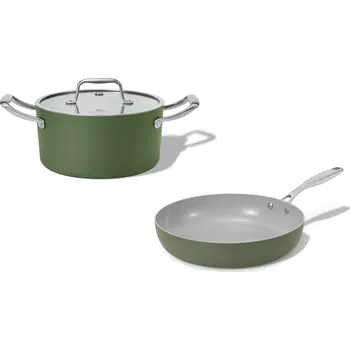 Pánev Elmich Sada keramického nádobí Vital 2 ks olivově zelená