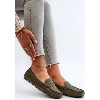 Dámské mokasíny Dámské semišové mokasíny tmavě béžové Ranica 38