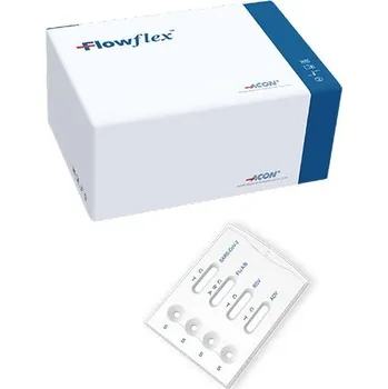 Diagnostický test FLOWFLEX 20x - Antigenní test k detekci SARS-CoV-2, antigenů viru chřipky typu A a B, antigeny RSV respirační adenovir- PRO SEBETESTOVÁNÍ