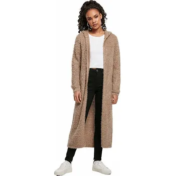 Dámský svetr Jemný peříčkový kardigan Urban Classics Barva: softtaupe, Velikost: XL