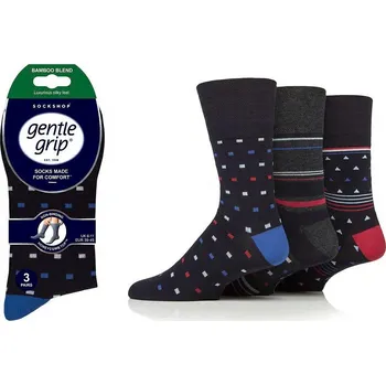 Pánské ponožky GENTLE GRIP BAMBOO volný lem, vel. 39-45 39-46 Mix barev
