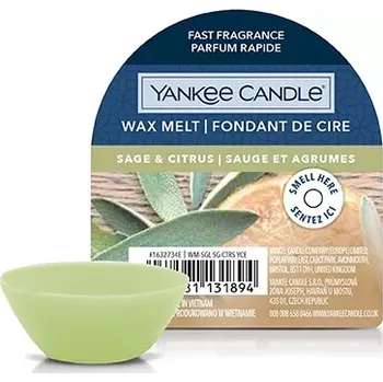 Svíčka Yankee Candle Sage & Citrus vonný vosk 22 g
