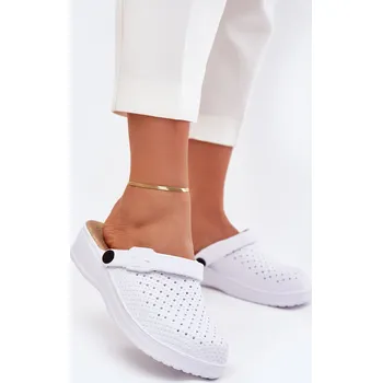 Dámské žabky Pěnové Klapky Chodaky Dámské Bílé Faylina 37