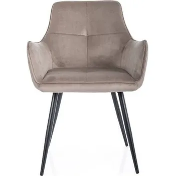 Moderní jídelní židle Signal GRAPE černá podnož/béžová Bluvel 40