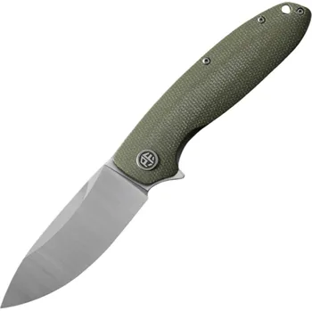 kapesní nůž Petrified Fish PFB01 Terra Satin D2 Green Micarta PFB01GRMS